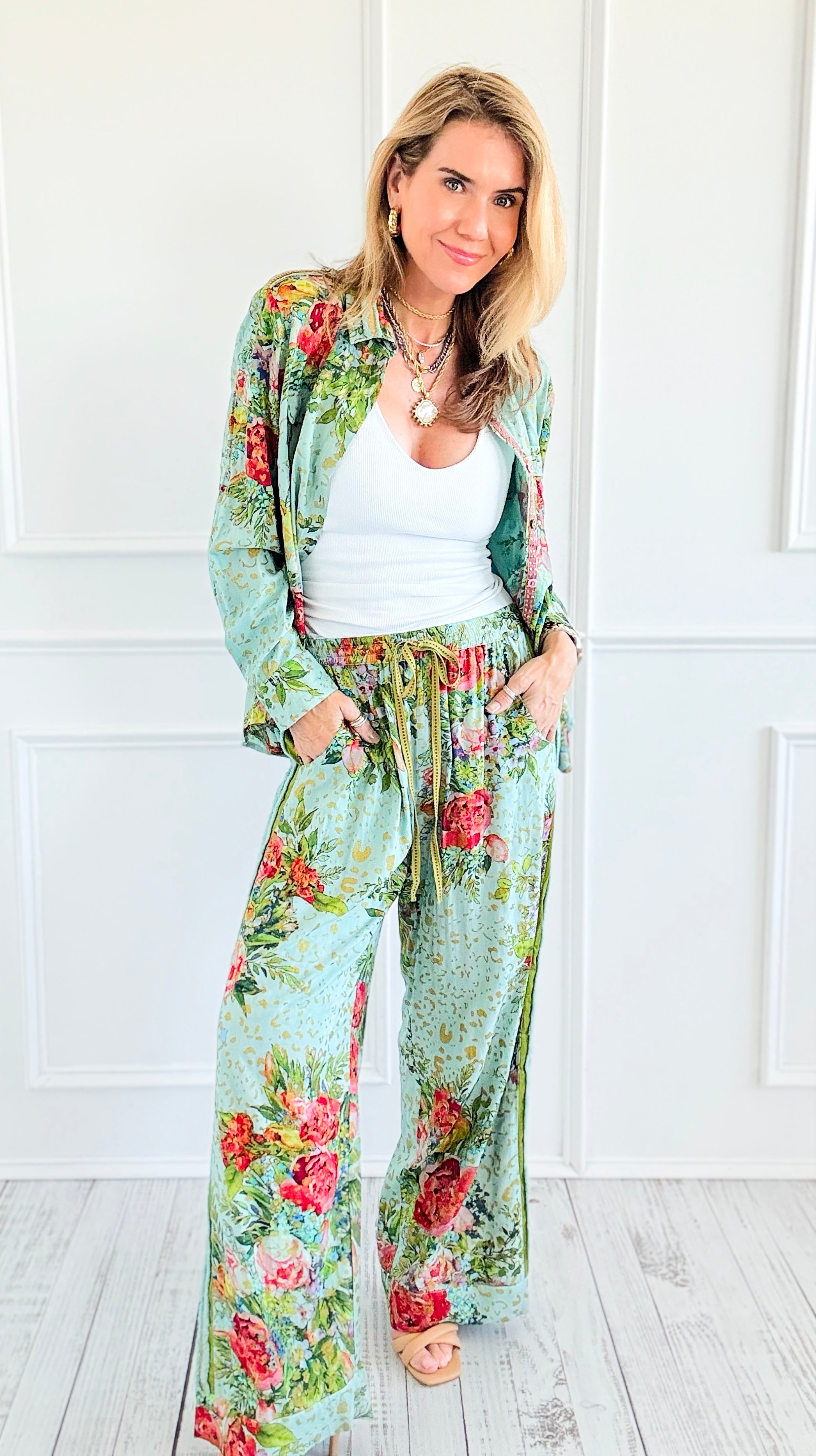 Cordelia Bloom Pants-170 Bottoms-Aratta-Coastal Bloom Boutique, find the trendiest versions of the popular styles and looks Located in Indialantic, FL