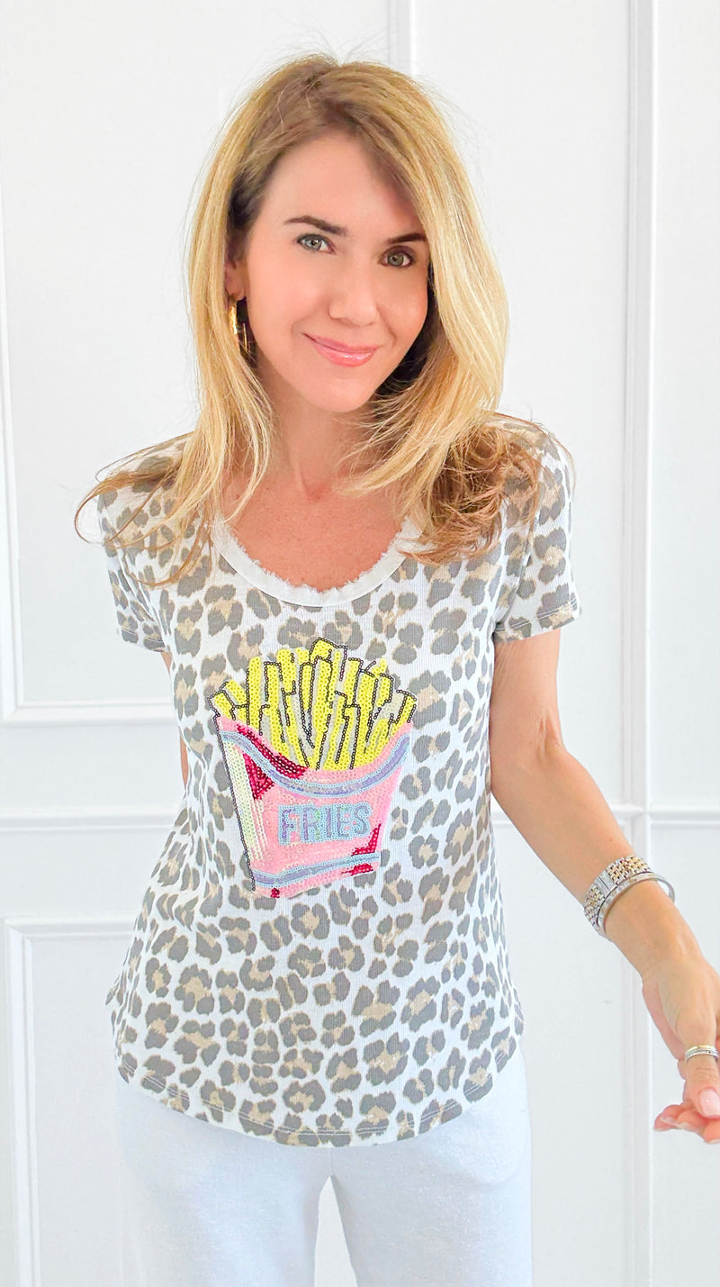 CB Custom - Fry-Day Forever Italian Top-110 short Sleeve Top-Italianissimo / Holly-Coastal Bloom Boutique, find the trendiest versions of the popular styles and looks Located in Indialantic, FL