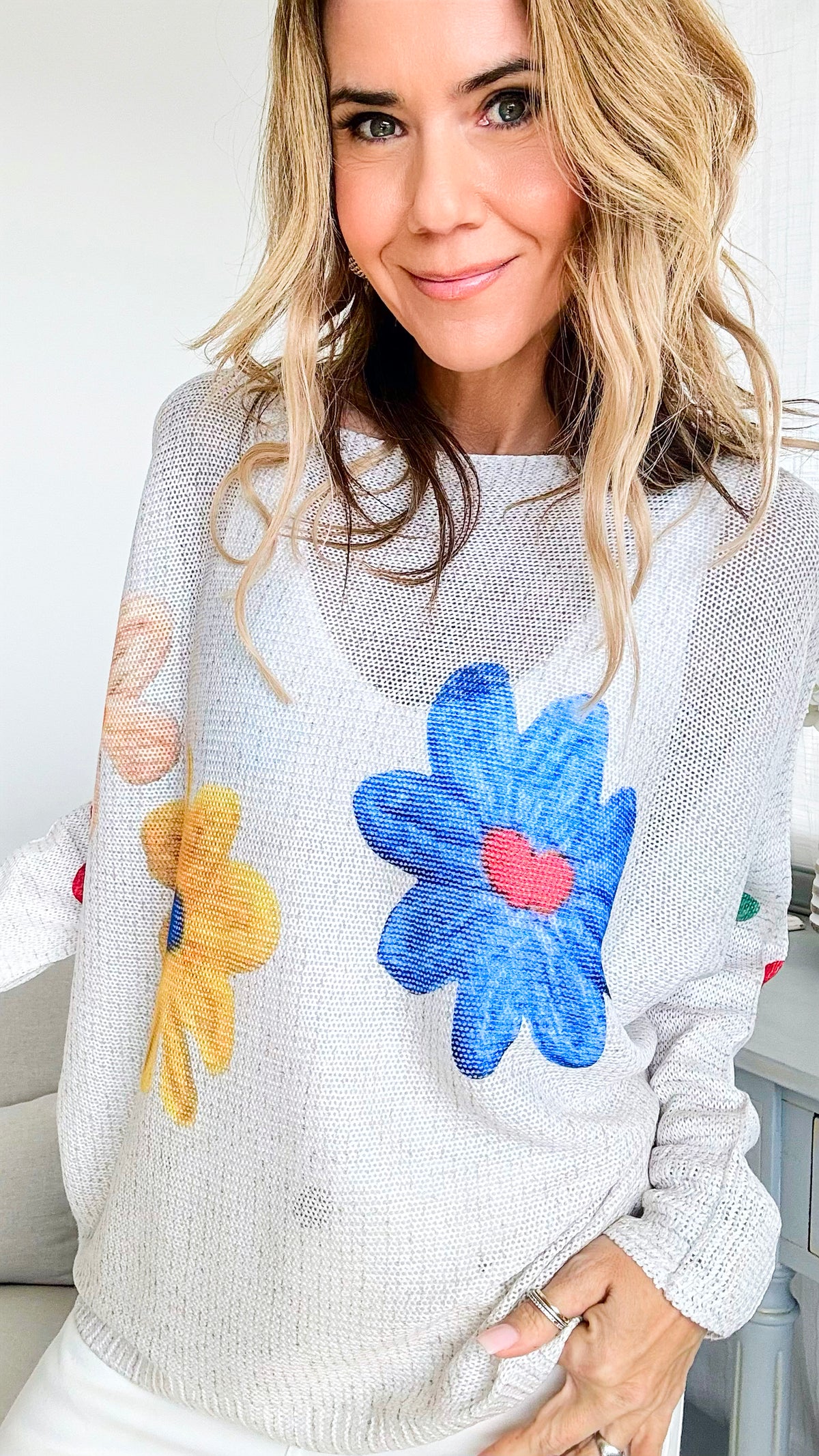 Bright Days Italian St Tropez Sweater-140 Sweaters-Italianissimo-Coastal Bloom Boutique, find the trendiest versions of the popular styles and looks Located in Indialantic, FL