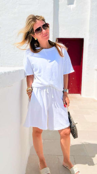 Coffee Run Cotton Set- White