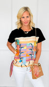 Gallop Parade Italian Top- Black-110 short Sleeve Top-K2-Coastal Bloom Boutique, find the trendiest versions of the popular styles and looks Located in Indialantic, FL