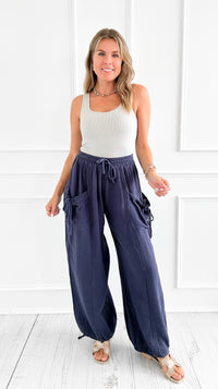 Drawstring Pocket Pants-170 Bottoms-Jade By Jane-Coastal Bloom Boutique, find the trendiest versions of the popular styles and looks Located in Indialantic, FL