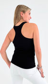 Ribbed Seamless Racerback Top - Black-100 Sleeveless Tops-Love Poem-Coastal Bloom Boutique, find the trendiest versions of the popular styles and looks Located in Indialantic, FL