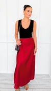 Isabella Italian Skirt- Burgundy-170 Bottoms-SEE YOU IN ROME-Coastal Bloom Boutique, find the trendiest versions of the popular styles and looks Located in Indialantic, FL