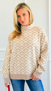 Darling Daisies Jacquard Sweater-140 Sweaters-TEA N ROSE-Coastal Bloom Boutique, find the trendiest versions of the popular styles and looks Located in Indialantic, FL