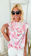 Fallin for Florals Cowl Satin Blouse-100 Sleeveless Tops-Andree By Unit-Coastal Bloom Boutique, find the trendiest versions of the popular styles and looks Located in Indialantic, FL