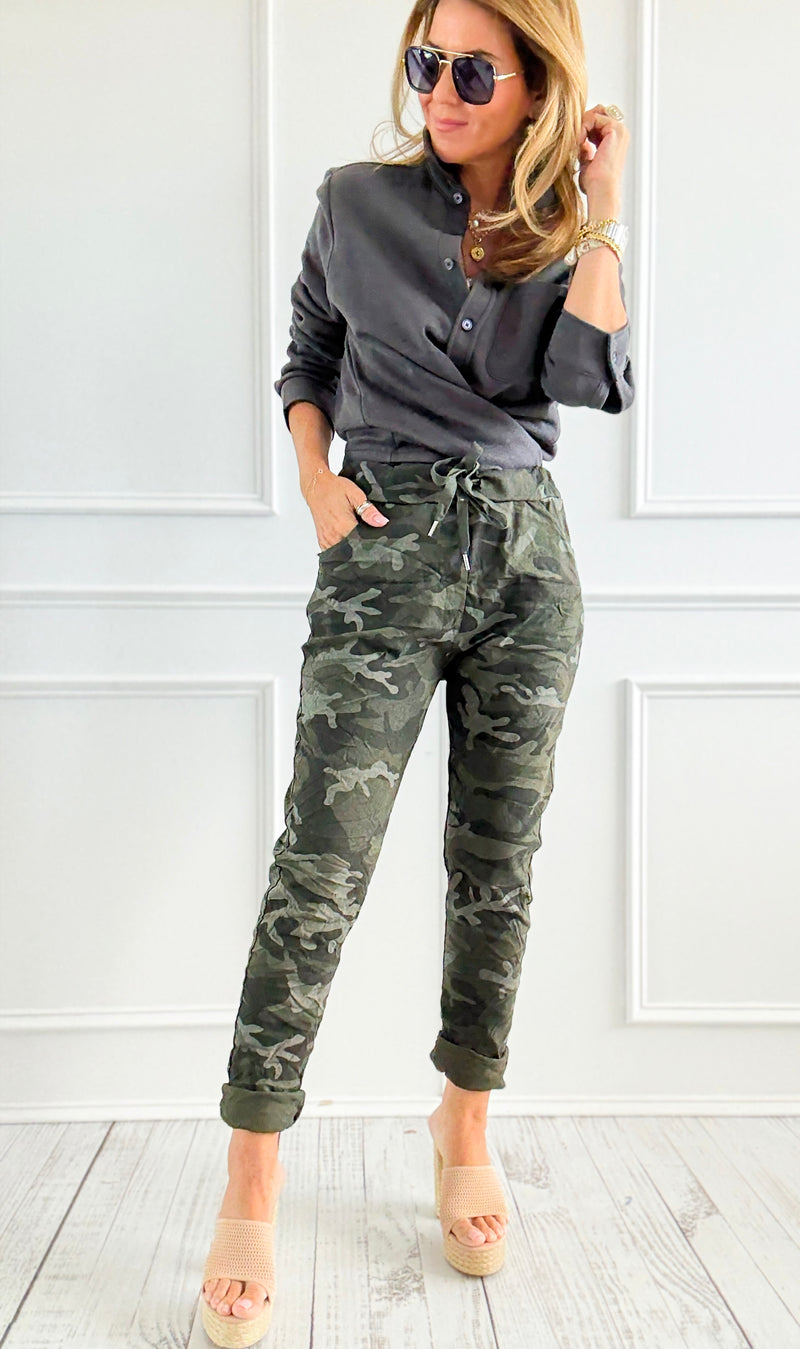 Urban Camo Italian Jogger- Olive