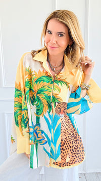 Wild Chic Italian Shirt-170 Bottoms-Italianissimo-Coastal Bloom Boutique, find the trendiest versions of the popular styles and looks Located in Indialantic, FL