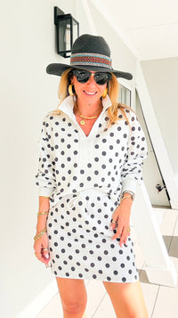 Whimsical Polka Whisper Two-Piece Set - Ivory