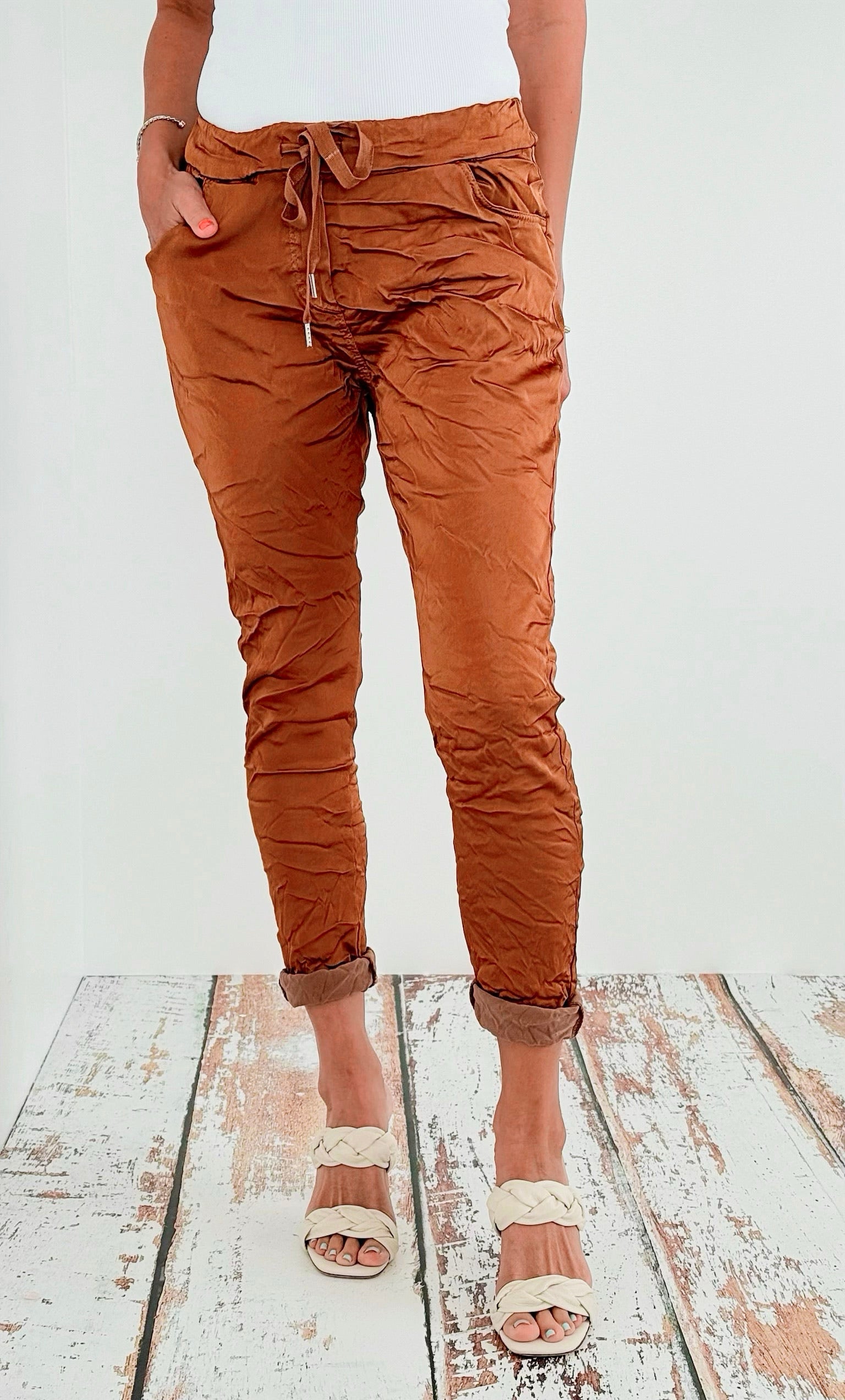 Italian Wish List Jogger - Camel-180 Joggers-Italianissimo-Coastal Bloom Boutique, find the trendiest versions of the popular styles and looks Located in Indialantic, FL