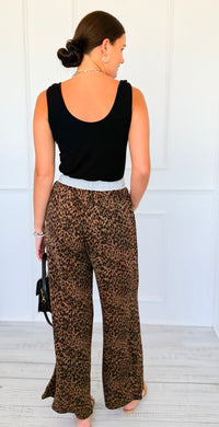 Midnight Safari Drawstring Pants-170 Bottoms-ODDI-Coastal Bloom Boutique, find the trendiest versions of the popular styles and looks Located in Indialantic, FL