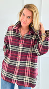 Pretty In Plaid Italian Top-110 Long Sleeve Tops-TATTOO Z-Coastal Bloom Boutique, find the trendiest versions of the popular styles and looks Located in Indialantic, FL