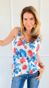Fruit Garden Italian Knit Tank-100 Sleeveless Tops-Italianissimo-Coastal Bloom Boutique, find the trendiest versions of the popular styles and looks Located in Indialantic, FL