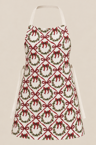 Christmas Wreath Bow Apron
