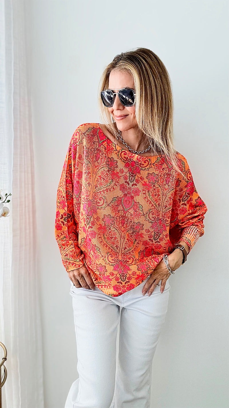St Tropez CB Exclusive Vibrant Italian Knit Sweater-140 Sweaters-Germany-Coastal Bloom Boutique, find the trendiest versions of the popular styles and looks Located in Indialantic, FL