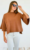 Bell Sleeve Sweater - Deep Camel-140 Sweaters-Zenana-Coastal Bloom Boutique, find the trendiest versions of the popular styles and looks Located in Indialantic, FL