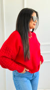 Fireside Sonata Sweater - Ruby-140 Sweaters-Zenana-Coastal Bloom Boutique, find the trendiest versions of the popular styles and looks Located in Indialantic, FL