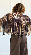 Fringed Feline Italian Cropped Jacket-160 Jackets-Italianissimo-Coastal Bloom Boutique, find the trendiest versions of the popular styles and looks Located in Indialantic, FL