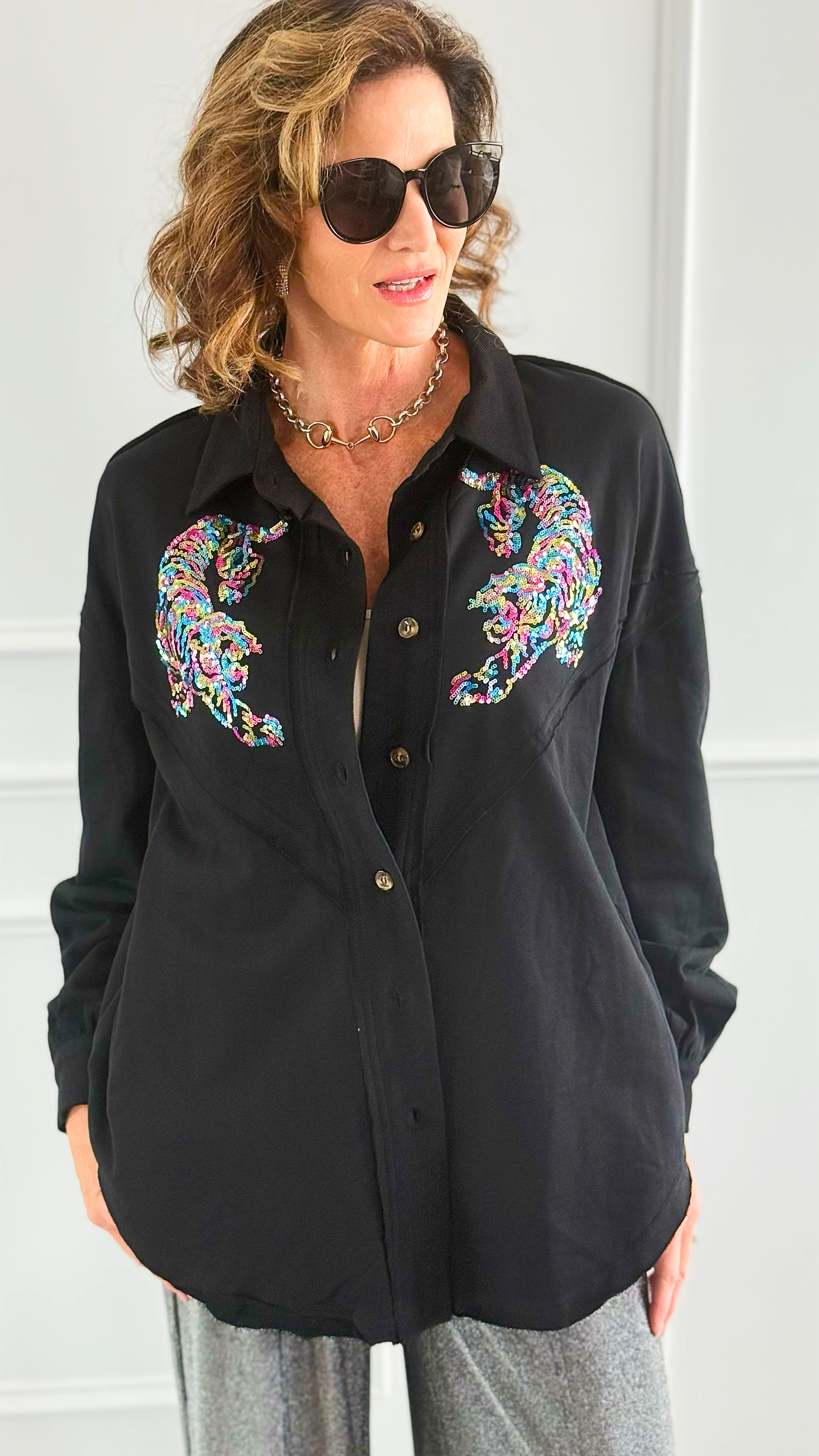 Wild Bloom Button Down Shacket
