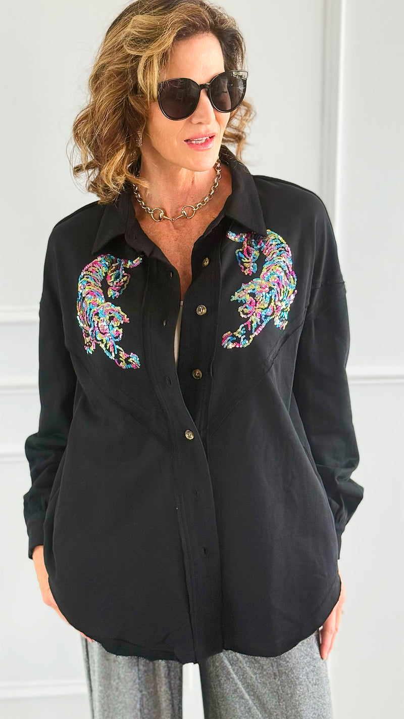 Wild Bloom Button Down Shacket