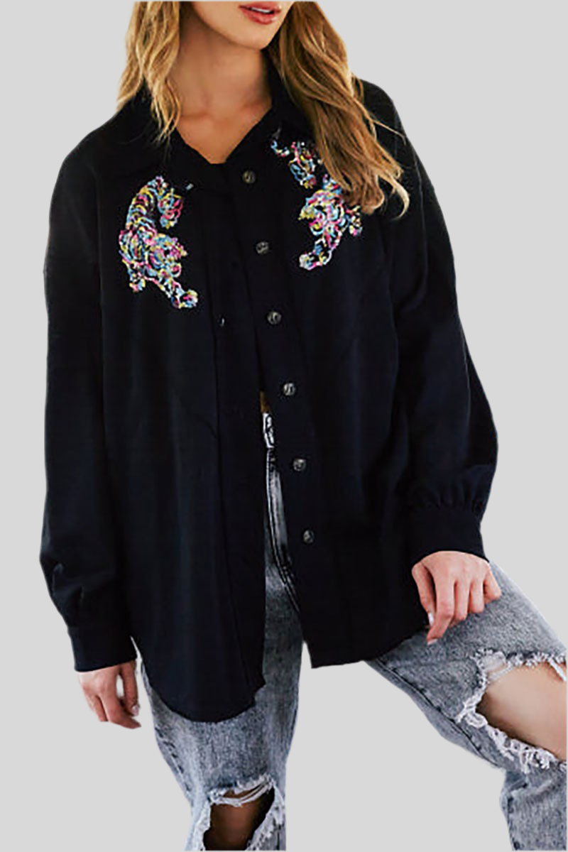 Wild Bloom Button Down Shacket-160 Jackets-ROUSSEAU-Coastal Bloom Boutique, find the trendiest versions of the popular styles and looks Located in Indialantic, FL