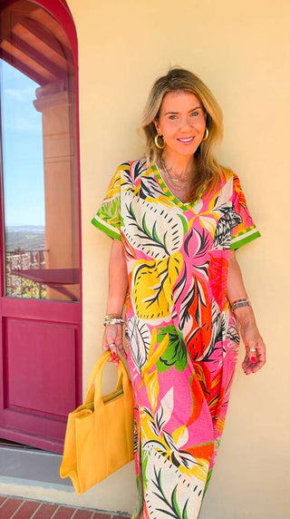 Tropical Punch Italian Lurex Dress