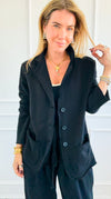 Eileen Knit Blazer-160 Jackets-Mono B-Coastal Bloom Boutique, find the trendiest versions of the popular styles and looks Located in Indialantic, FL