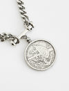 Vintage Coin Necklace - Silver-230 Jewelry-YOCHI-Coastal Bloom Boutique, find the trendiest versions of the popular styles and looks Located in Indialantic, FL