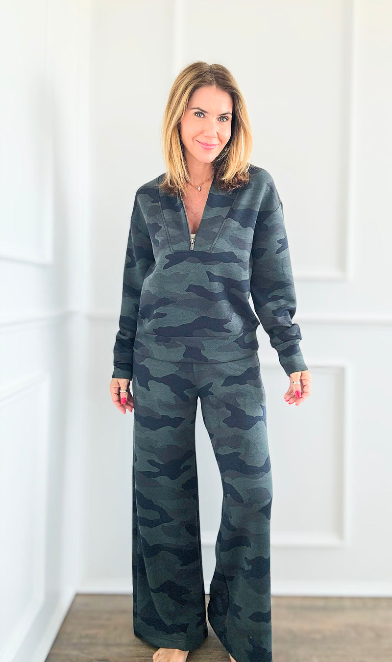 Camo Printed Fleece Pants-170 Bottoms-Vintage Havana - Ocean Drive-Coastal Bloom Boutique, find the trendiest versions of the popular styles and looks Located in Indialantic, FL