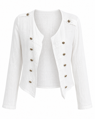 Getaway Linen Jacket- White