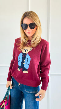 Beary Gentleman Sweater-140 Sweaters-Weilco-Coastal Bloom Boutique, find the trendiest versions of the popular styles and looks Located in Indialantic, FL