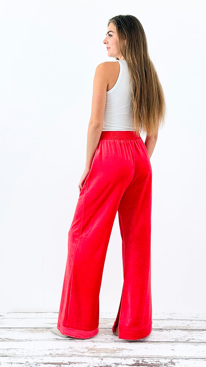 Velvety Wide-Leg Lounge Pants-180 Joggers-minco-Coastal Bloom Boutique, find the trendiest versions of the popular styles and looks Located in Indialantic, FL