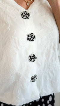 Camellia Crush Puff Blouse - JOH-110 Short Sleeve Tops-Joh Apparel-Coastal Bloom Boutique, find the trendiest versions of the popular styles and looks Located in Indialantic, FL