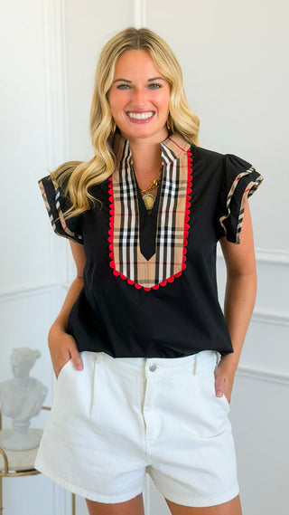 Prim & Polished Top - Black