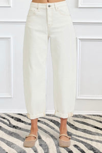 High Rise Barrel Jeans-170 Bottoms-RISEN JEANS-Coastal Bloom Boutique, find the trendiest versions of the popular styles and looks Located in Indialantic, FL