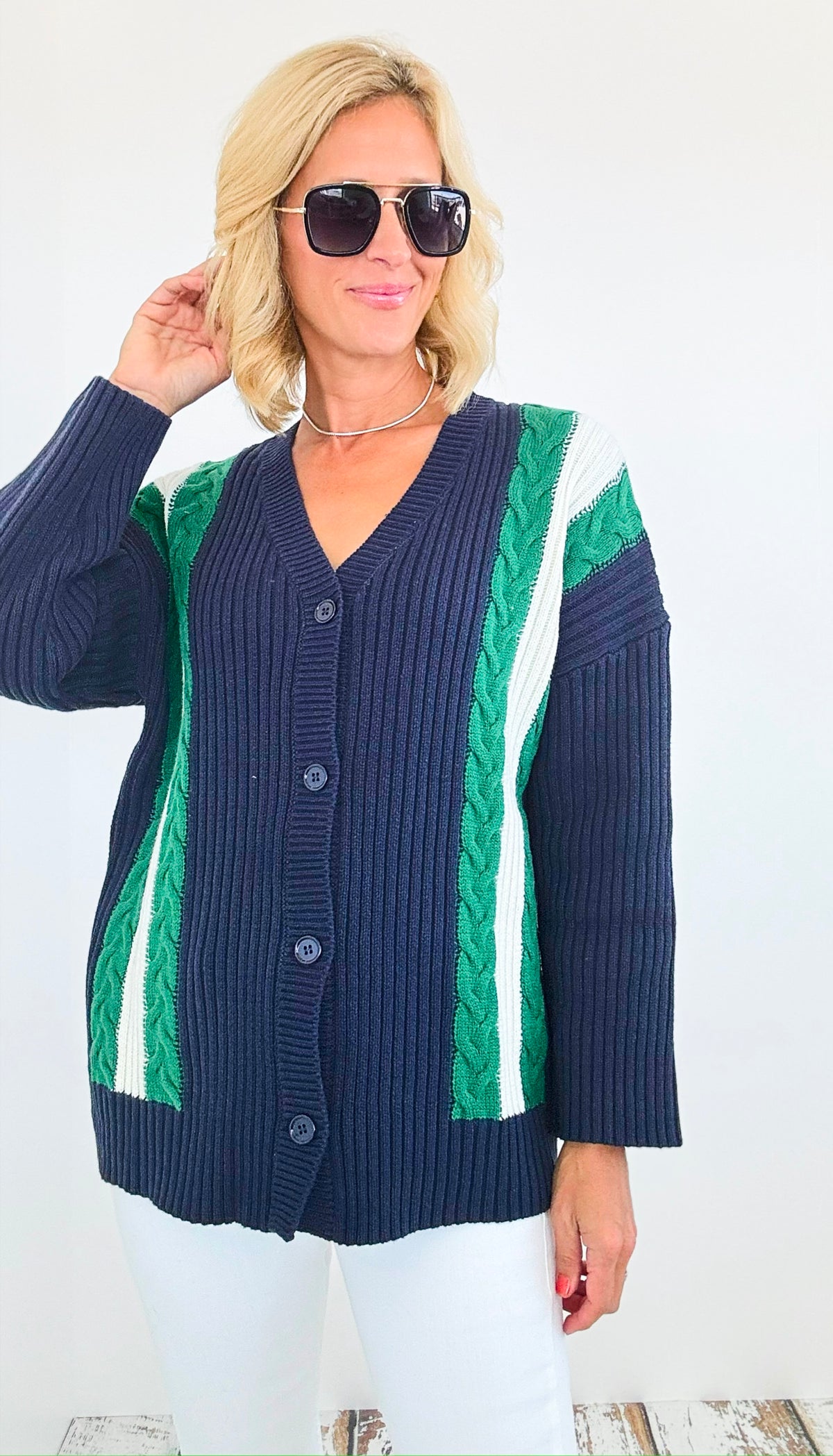 Forest Trail Colorblock Cardigan-150 Cardigan Layers-LALAVON-Coastal Bloom Boutique, find the trendiest versions of the popular styles and looks Located in Indialantic, FL