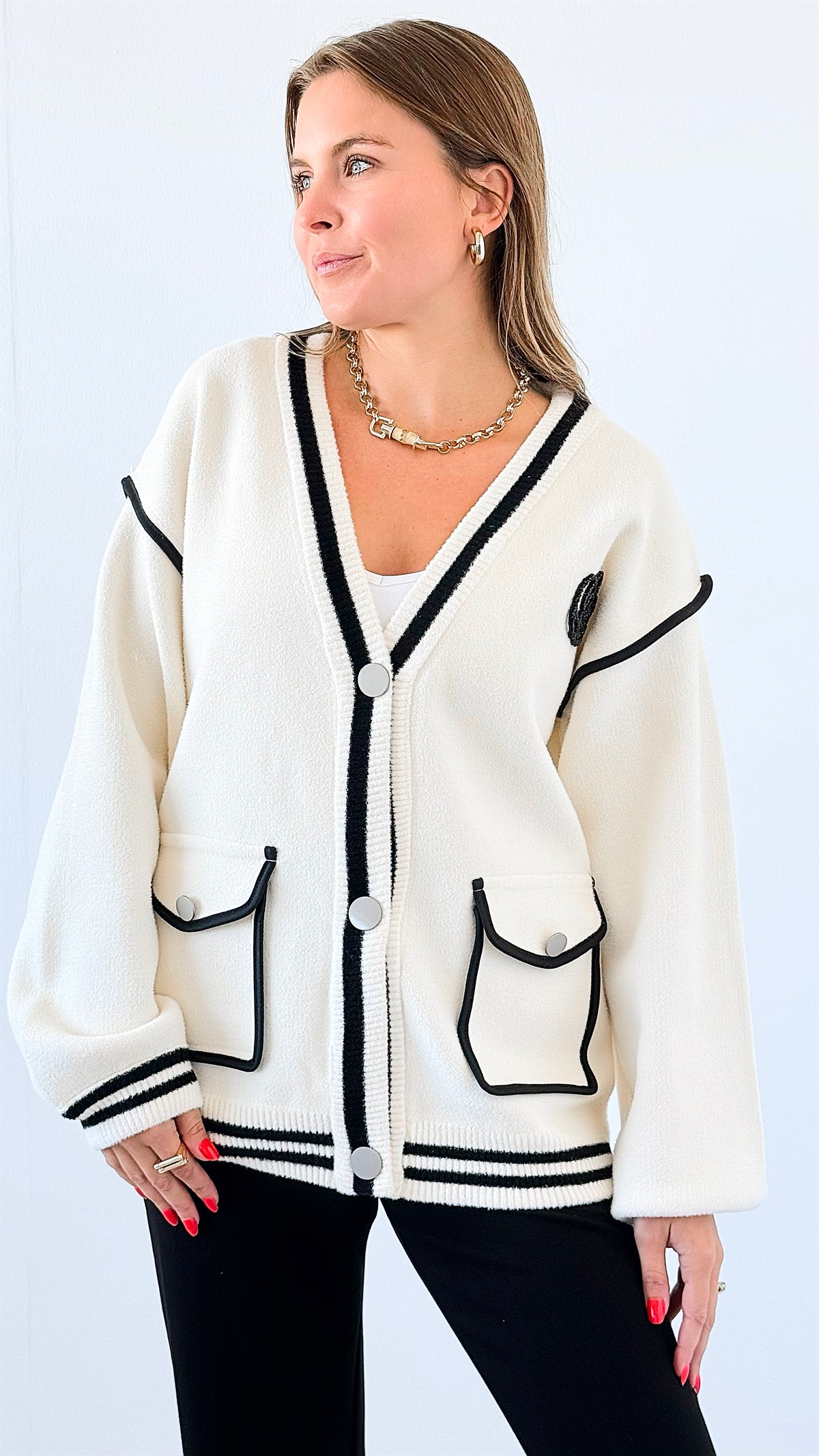 Timeless Charm Knit Cardigan-150 Cardigans/Layers-Itoo-Coastal Bloom Boutique, find the trendiest versions of the popular styles and looks Located in Indialantic, FL