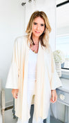 Versatile Modal Oversized Cardigan - Eggshell-150 Cardigans/Layers-Before You-Coastal Bloom Boutique, find the trendiest versions of the popular styles and looks Located in Indialantic, FL