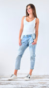 Love Sequins Italian Denim Pant-190 Denim-Italianissimo-Coastal Bloom Boutique, find the trendiest versions of the popular styles and looks Located in Indialantic, FL