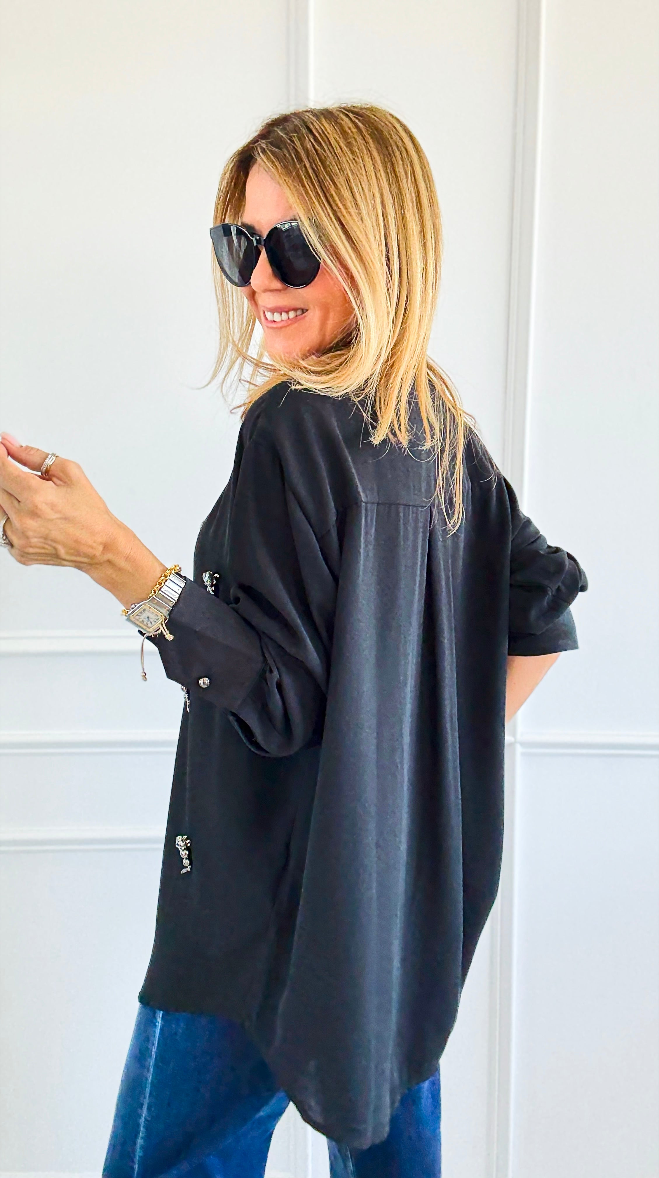 Radiance Charm Statement Blouse-110 Long Sleeve Tops-Mitica & Co-Coastal Bloom Boutique, find the trendiest versions of the popular styles and looks Located in Indialantic, FL
