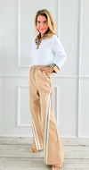 Stripe Wide-Leg Track Pants-170 Bottoms-litaga-Coastal Bloom Boutique, find the trendiest versions of the popular styles and looks Located in Indialantic, FL