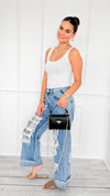 Torn to Shine Sequin Jeans-190 Denim-Oli & Hali-Coastal Bloom Boutique, find the trendiest versions of the popular styles and looks Located in Indialantic, FL