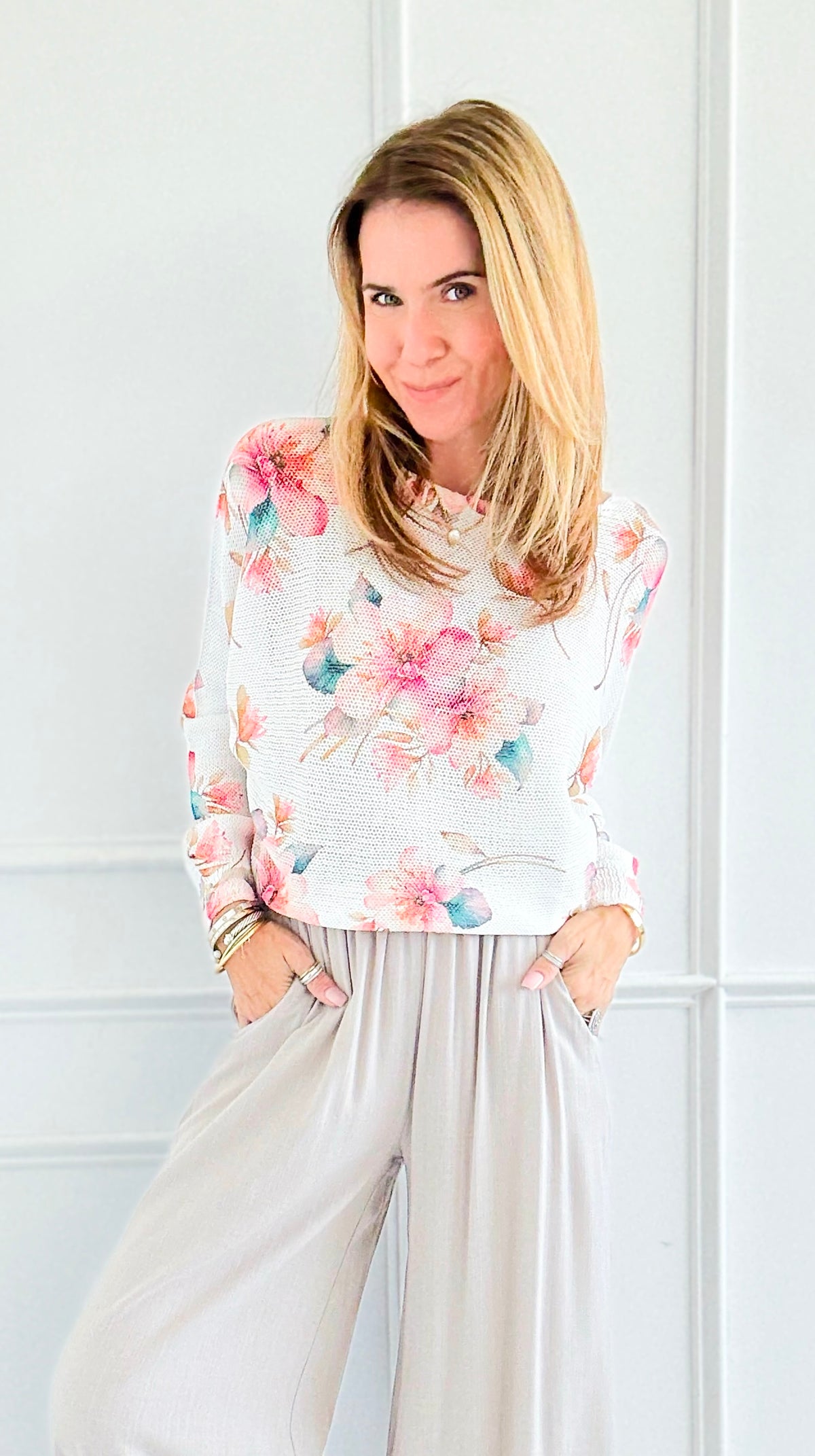 Petal Blush Marseille Italian Knit Sweater-140 Sweaters-FAITH-Coastal Bloom Boutique, find the trendiest versions of the popular styles and looks Located in Indialantic, FL