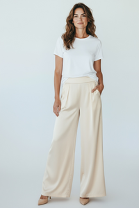 High-Rise Pleated Wide Leg Pant-170 Bottoms-BucketList-Coastal Bloom Boutique, find the trendiest versions of the popular styles and looks Located in Indialantic, FL