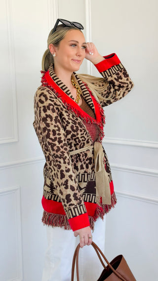 Leopard Rouge Cardigan