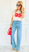 Sailor Vibes Italian Denim Pant-190 Denim-SASU UNICORN-Coastal Bloom Boutique, find the trendiest versions of the popular styles and looks Located in Indialantic, FL