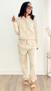 Upbeat Energy Set - Cream-210 Loungewear/Sets-HYFVE-Coastal Bloom Boutique, find the trendiest versions of the popular styles and looks Located in Indialantic, FL