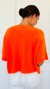 Winter in Amalfi Italian Top - Tangerine-140 Sweaters-Italianissimo-Coastal Bloom Boutique, find the trendiest versions of the popular styles and looks Located in Indialantic, FL