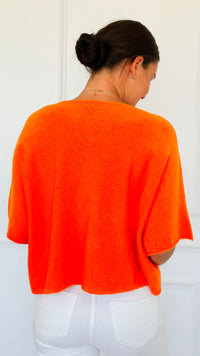 Winter in Amalfi Italian Top - Tangerine-140 Sweaters-Italianissimo-Coastal Bloom Boutique, find the trendiest versions of the popular styles and looks Located in Indialantic, FL