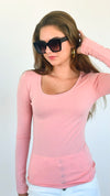 Everyday Essential Long Sleeve - Blush Pink-130 Long sleeve top-Active Basic-Coastal Bloom Boutique, find the trendiest versions of the popular styles and looks Located in Indialantic, FL